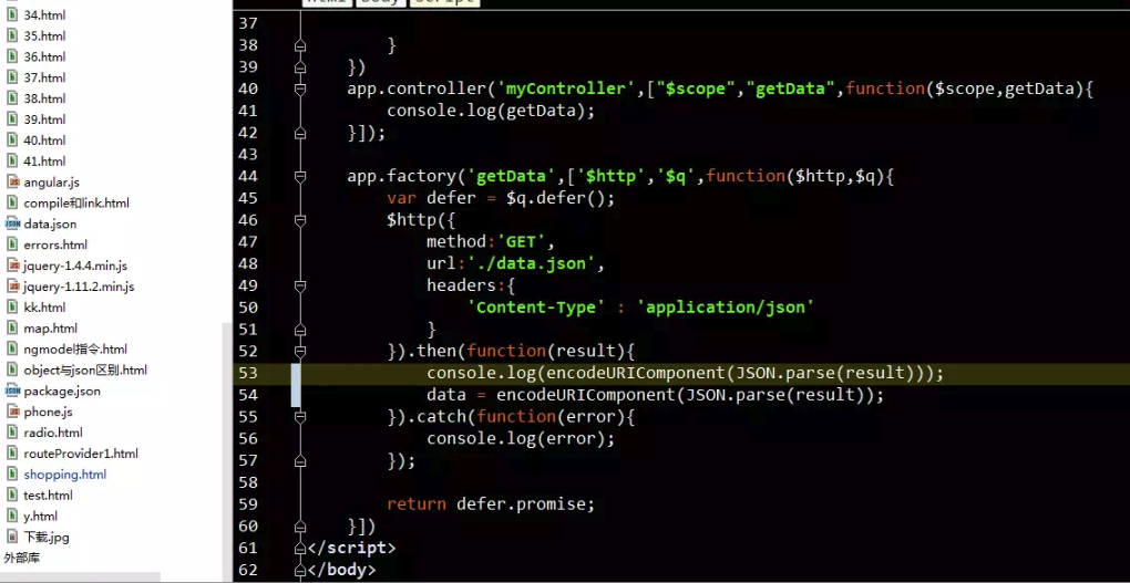 angular请求本地json文件的问题