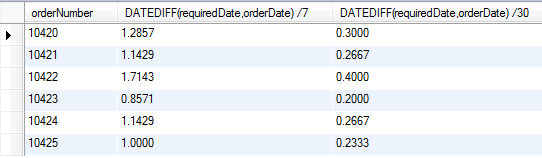 MySQL DATEDIFF week and month intervals