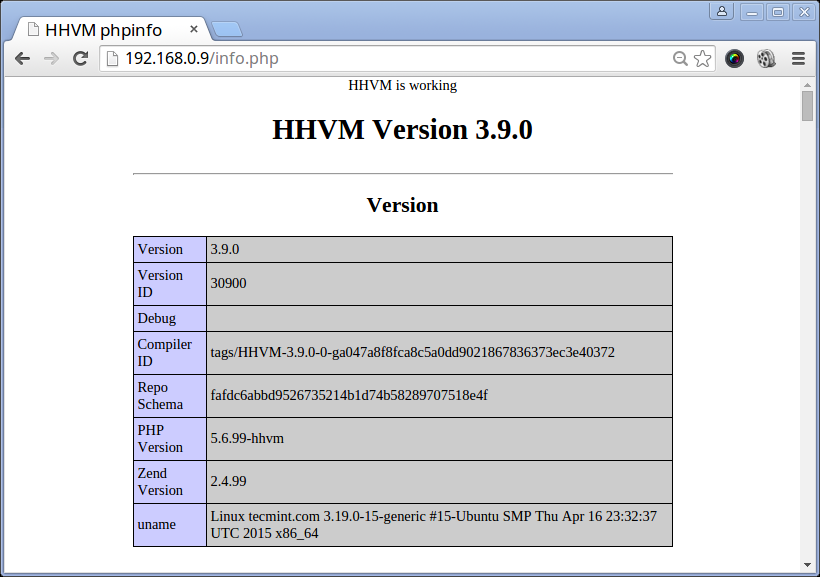 HHVM 页面
