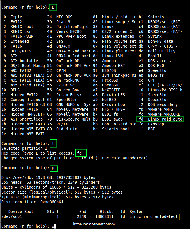 在 Linux 上创建 RAID 分区