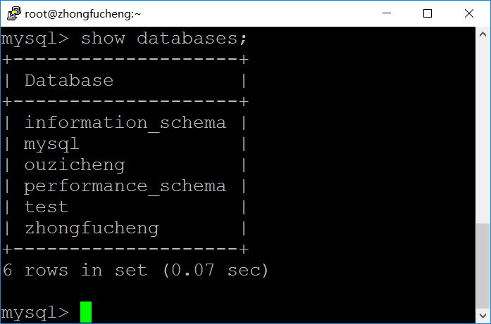 MySQL创建几个数据库